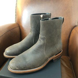 Viberg Size Zip Boot - Stone Waxed Kudu